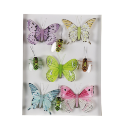 Vlinders en Bijen Fleurig 5-8 cm. (9 st)